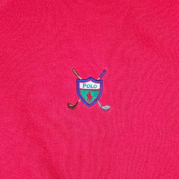 Vintage Polo Ralph Lauren V-Neck Red Golf Sweater Vest / Mens Size Large - Picture 6 of 7